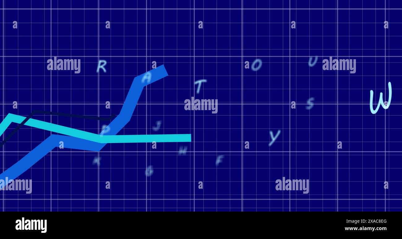 Immagine del trattamento dei dati finanziari Foto Stock