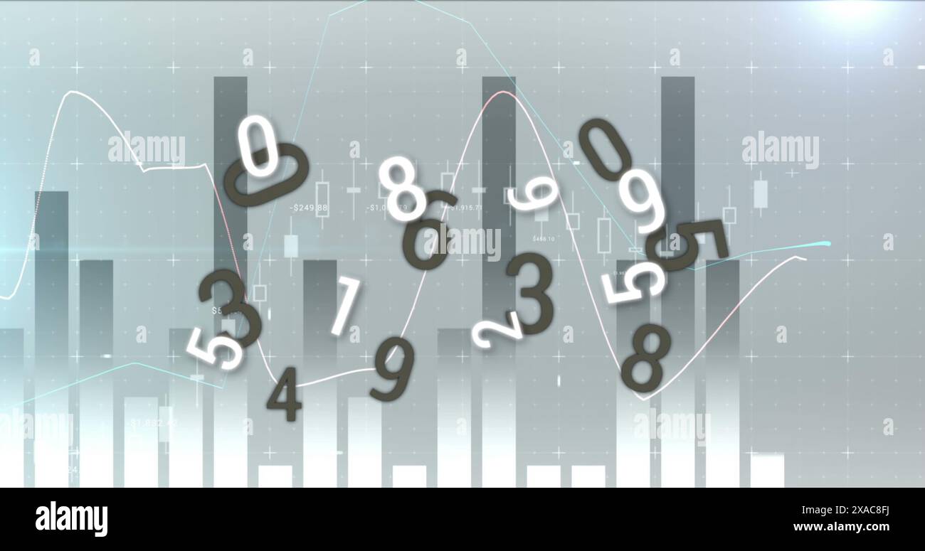 Immagine del trattamento dei dati finanziari Foto Stock