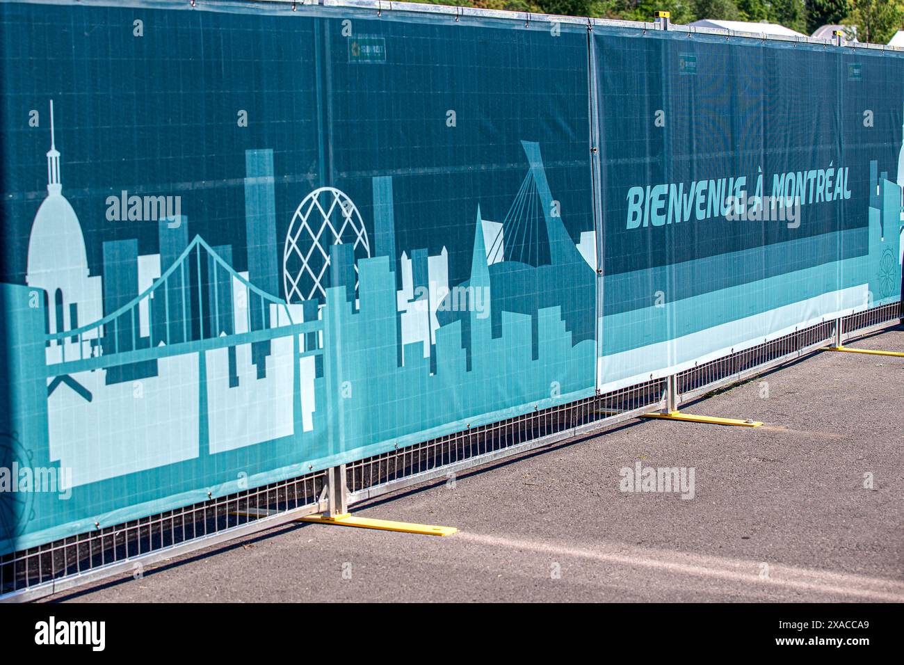 paddock Montreal durante la Formula 1 AWS Grand Prix du Canada 2024, Montreal, Quebec, Canada, dal 6 al 9 giugno - Rounfd 9 di 24 del Campionato del mondo di F1 2024 Foto Stock