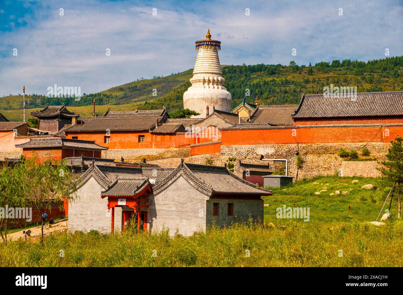 Il complesso monastico di Wudai Shan Mount Wutai, sito patrimonio dell'umanità dell'UNESCO, Shanxi, Cina, Asia Copyright: MichaelxRunkel 1184-11520 Foto Stock