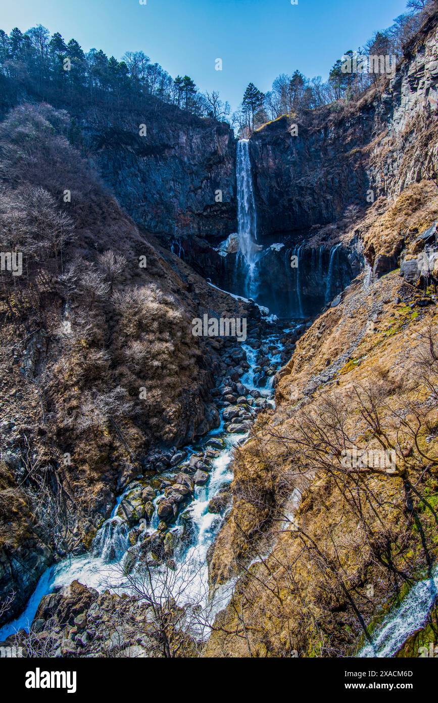 Cascata di Kegon Kegon no taki, patrimonio dell'umanità dell'UNESCO, Nikko, prefettura di Tochigi, Kanto, Honshu, Giappone, Asia Copyright: MichaelxRunkel 1184-11800 Foto Stock