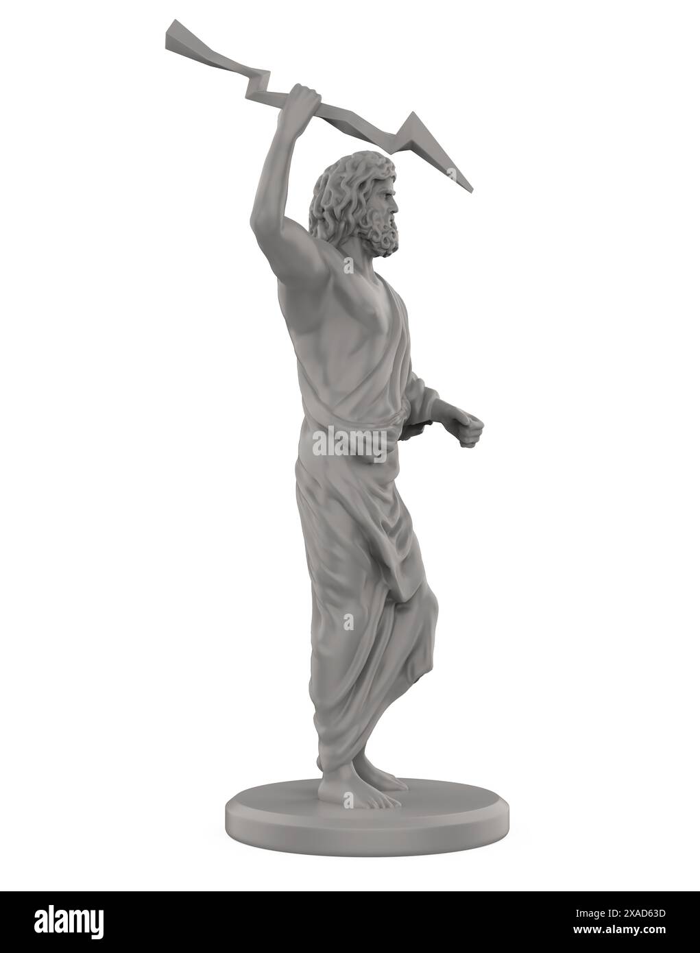 Statua di Zeus isolata Foto Stock