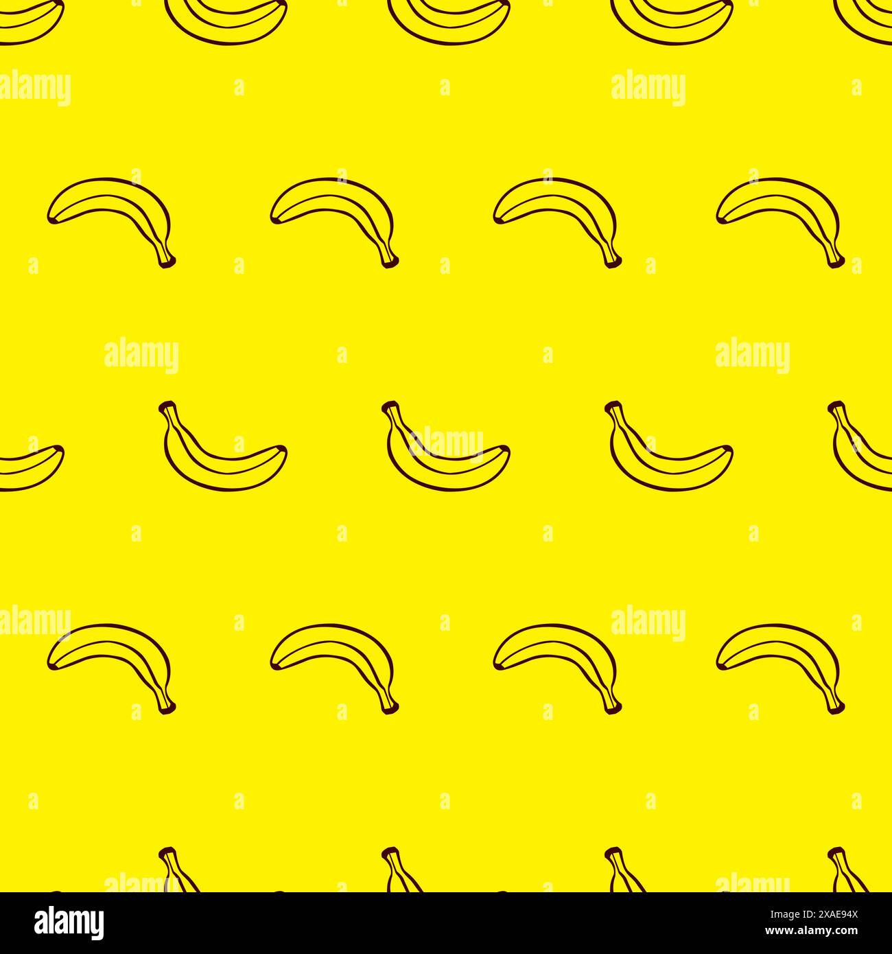Banane senza cuciture. fondo di banana di frutta Illustrazione Vettoriale