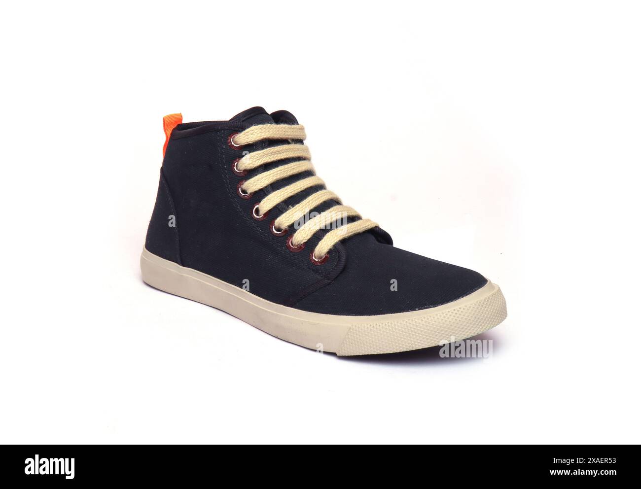 scarpe slide canvas da sneakers isolate su sfondo bianco Foto Stock