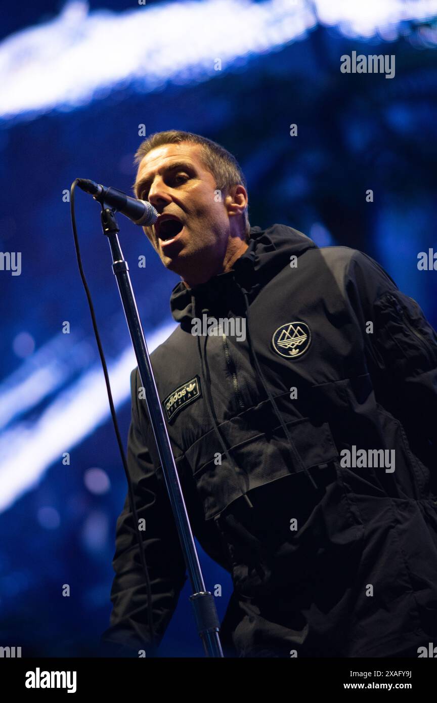 Londra, Regno Unito. 6 giugno 2024. Liam Gallagher festeggia trent'anni di Definitely Maybe all'O2 Arena. Cristina Massei/Alamy notizie in diretta Foto Stock