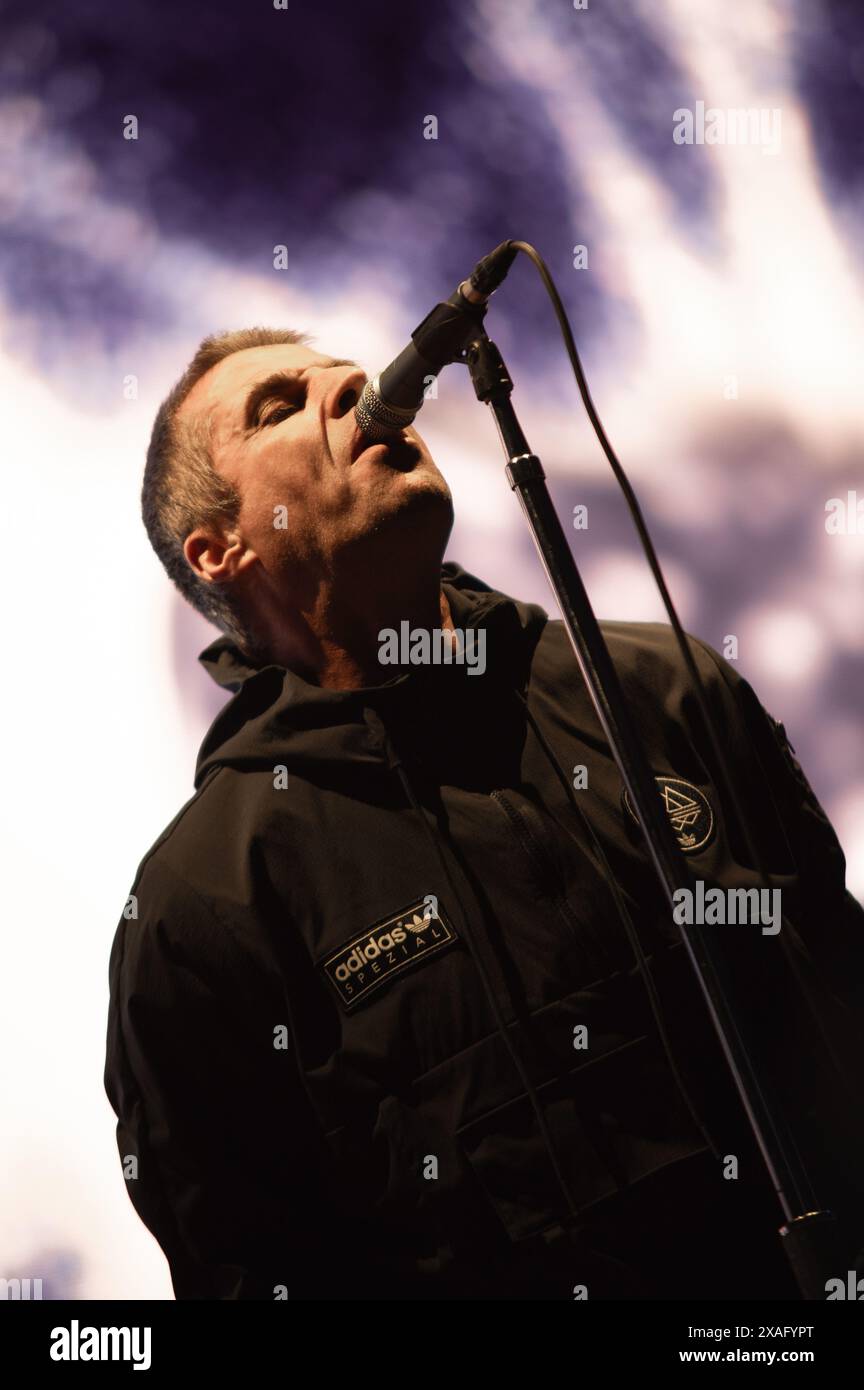 Londra, Regno Unito. 6 giugno 2024. Liam Gallagher festeggia trent'anni di Definitely Maybe all'O2 Arena. Cristina Massei/Alamy notizie in diretta Foto Stock