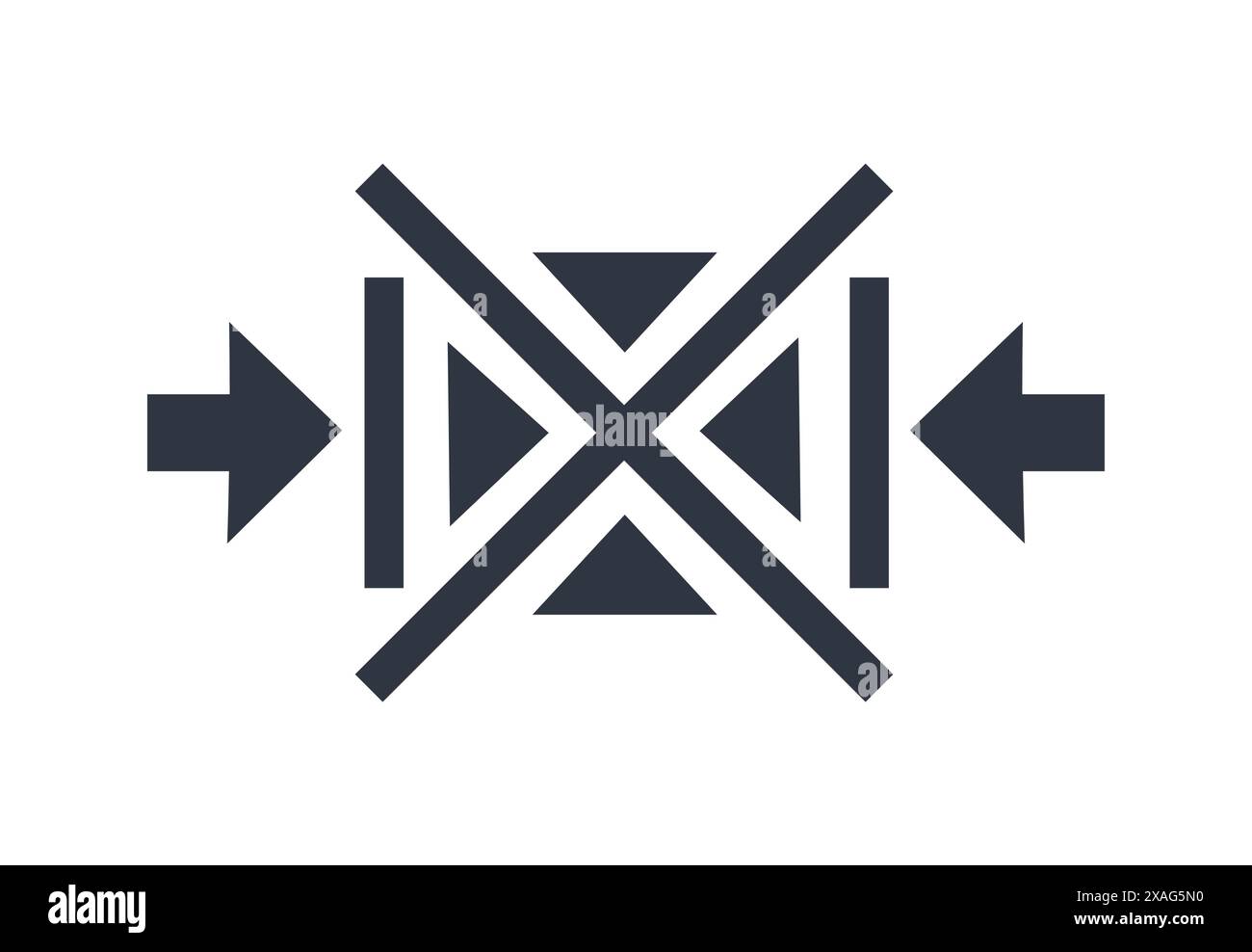 Non serrare come indicato dal simbolo Illustrazione Vettoriale