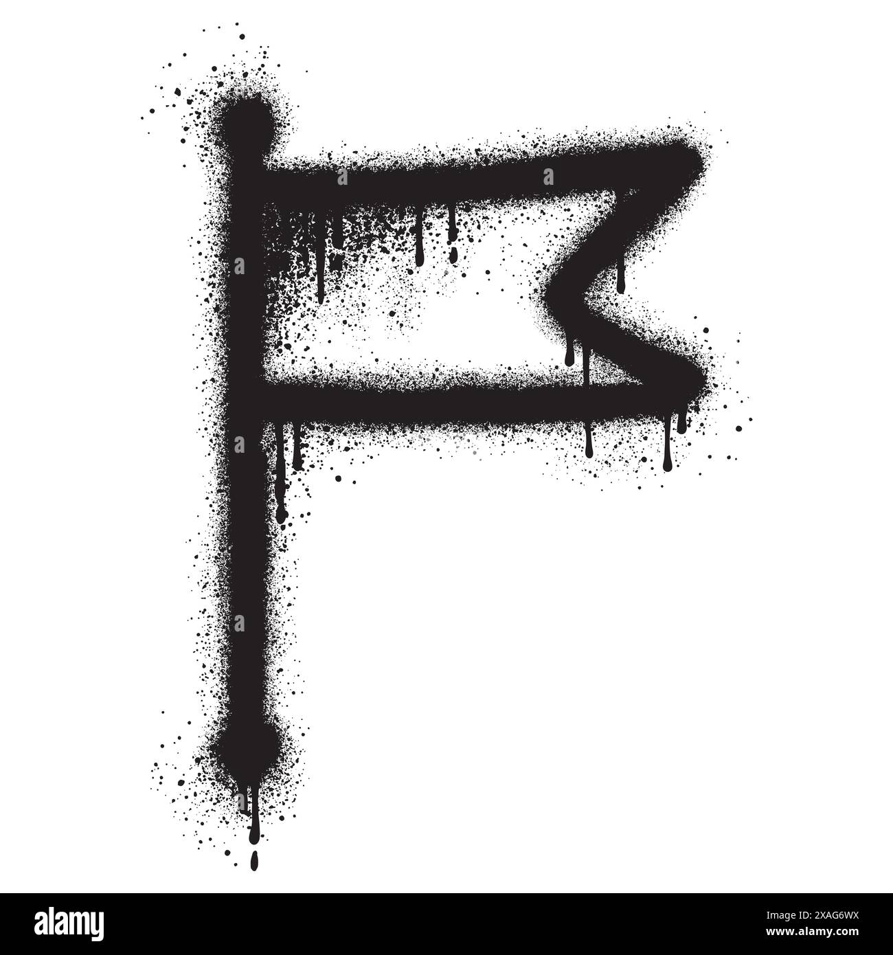 graffiti a bandiera con vernice spray Illustrazione Vettoriale