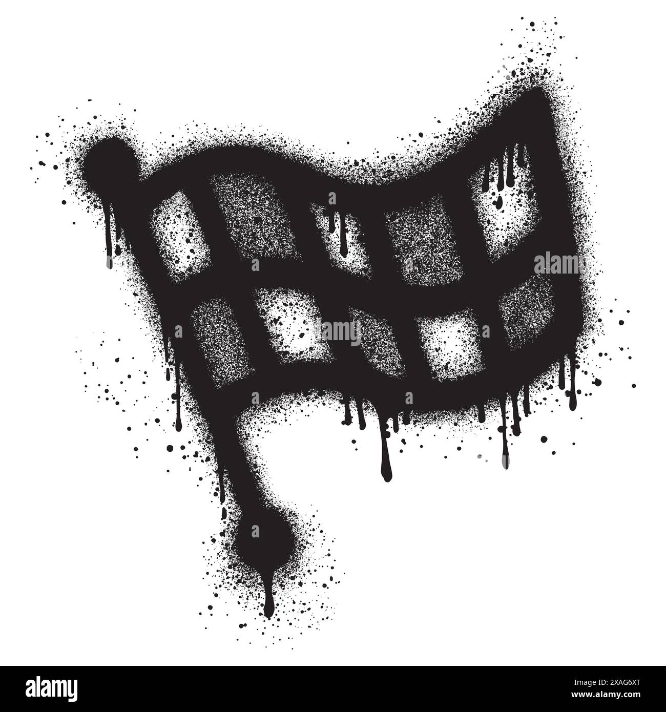 graffiti a bandiera con vernice spray Illustrazione Vettoriale