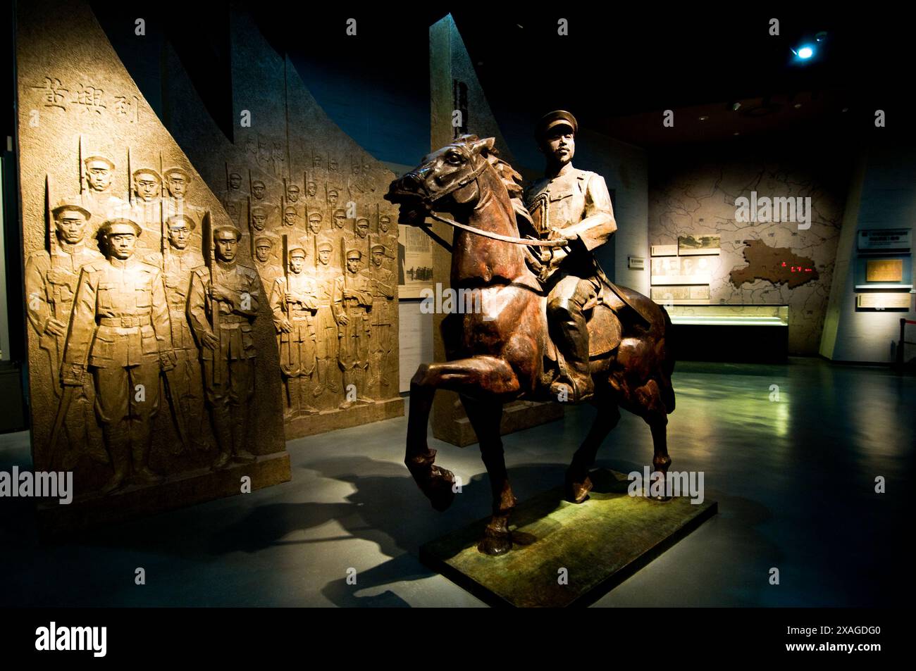 Mostre al museo della rivoluzione del 1911 a Wuhan, in Cina. Foto Stock