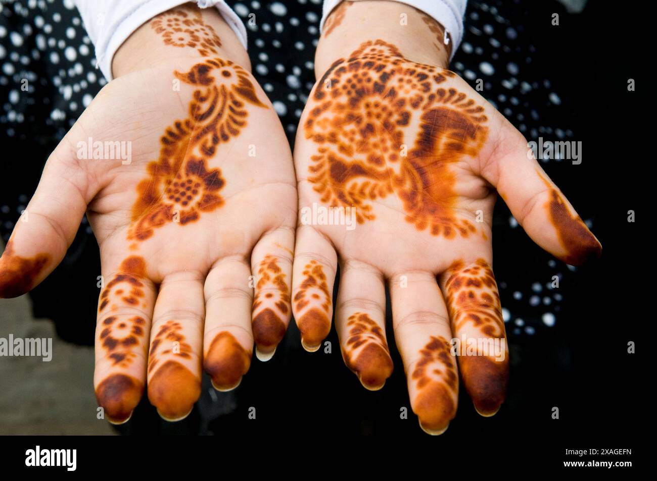 Arte all'henné Foto Stock