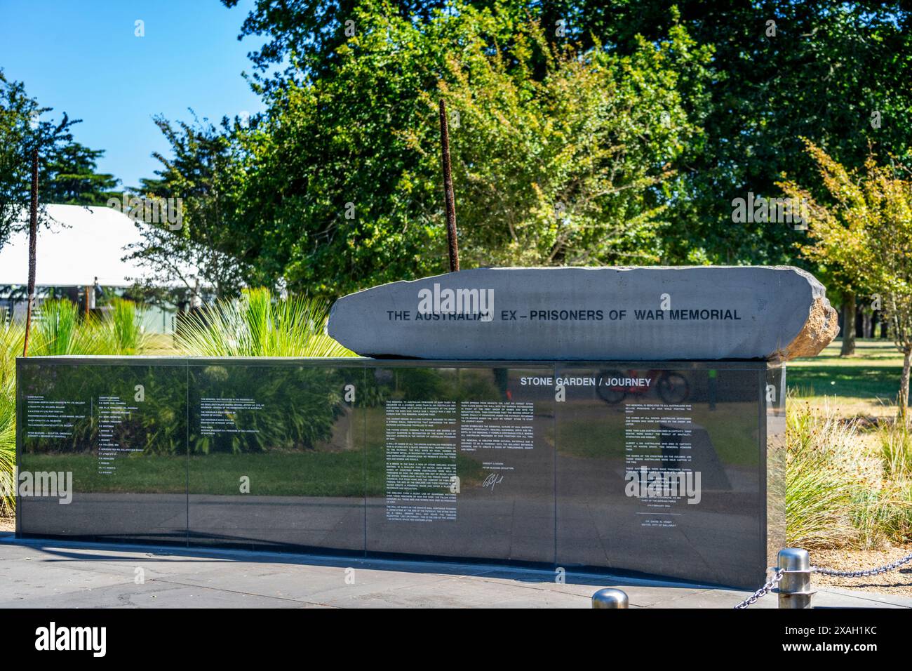 Prisoner of War Memorial, Giardini Botanici, Ballarat, Victoria Foto Stock