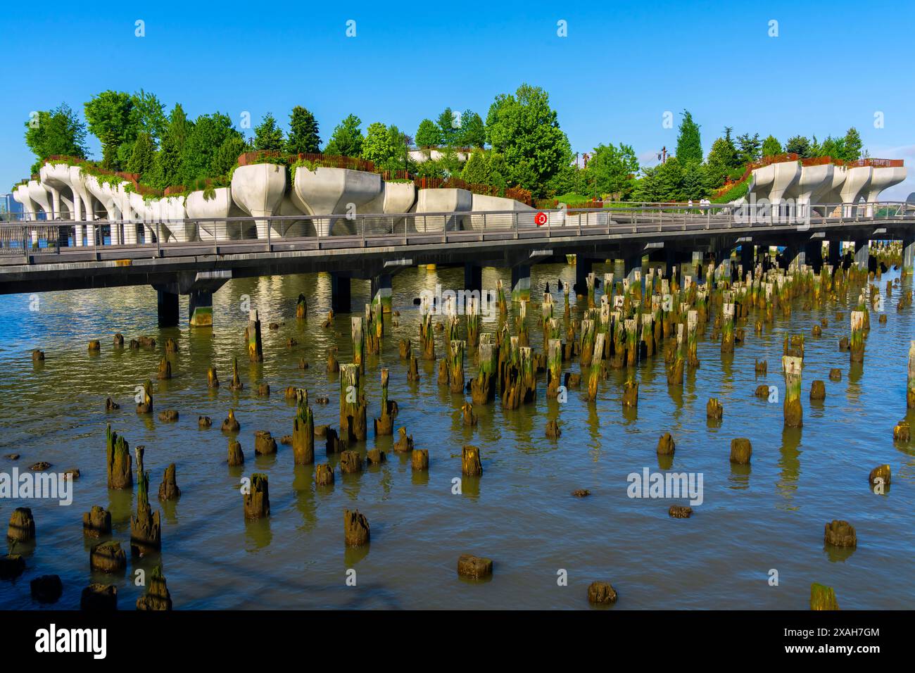 Little Island, parte dell'Hudson River Park, New York City, USA. Foto Stock