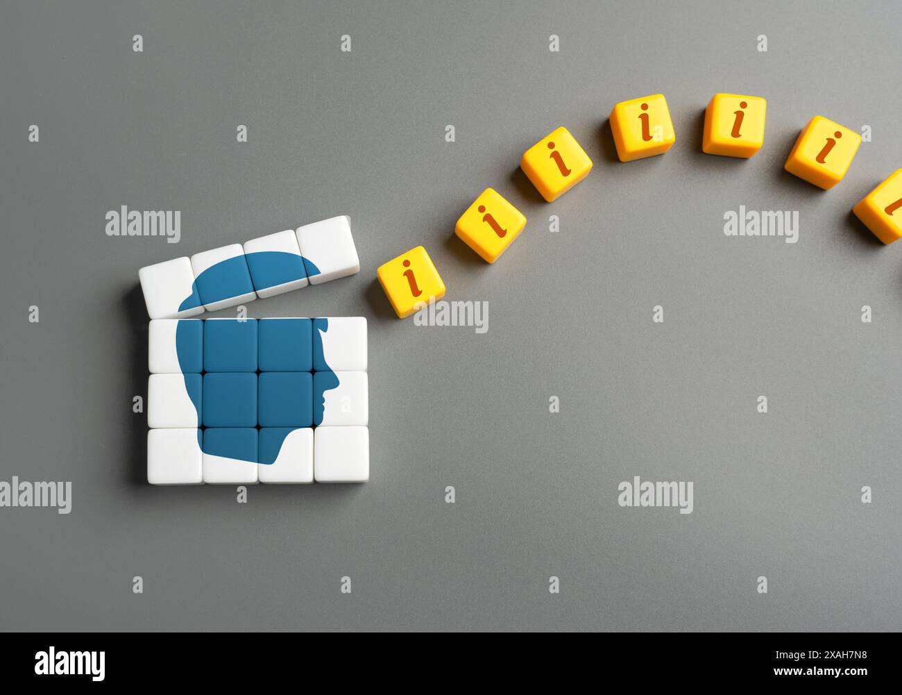 Aprire la mente a nuove informazioni. Formazione e autosviluppo. Acquisire esperienza. Tenetevi al passo con il flusso quotidiano di informazioni. Rimanete aggiornati, rimanete Foto Stock