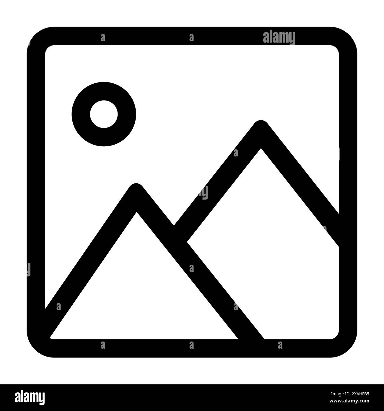 Icona vettoriale immagine, simbolo immagine. Illustrazione vettoriale piatta moderna e semplice per siti Web o app mobili. Pittogramma vettoriale per infografica. Illustrazione Vettoriale