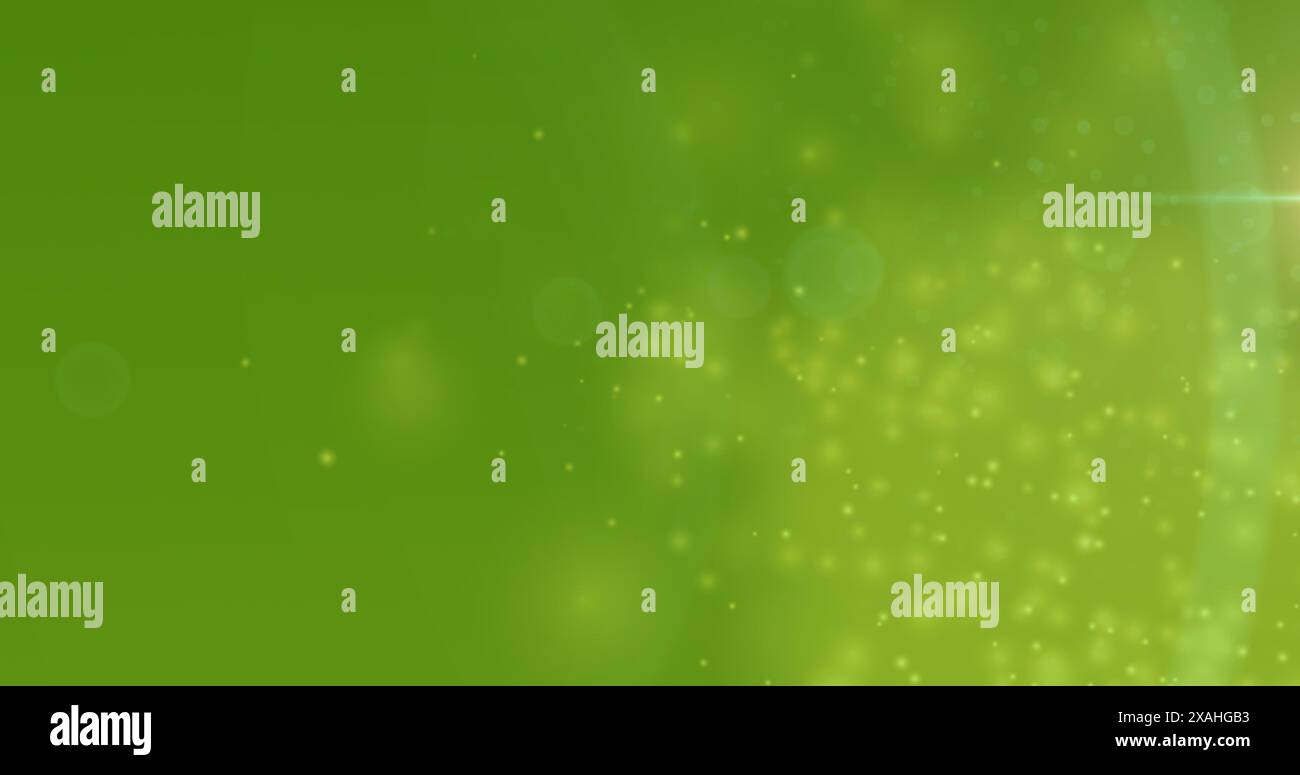 Immagine delle luci gialle su sfondo verde Foto Stock