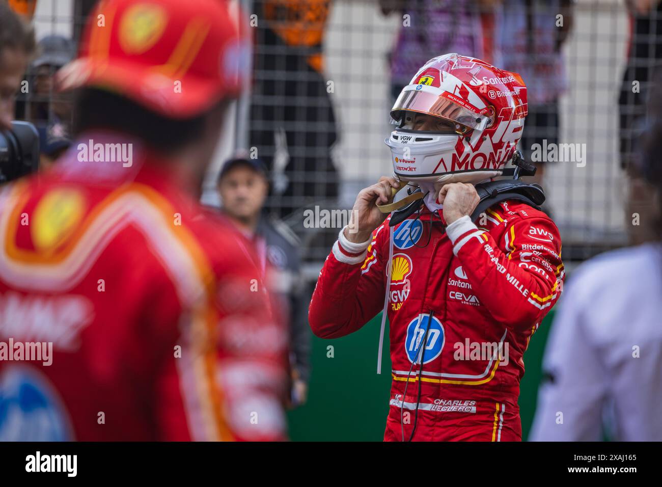 Circuito di Monaco, Monte carlo, Monaco. 26.May.2024; Charles Leclerc di Monaco e Scuderia Ferrari durante il Gran Premio di Formula 1 di Monaco Foto Stock