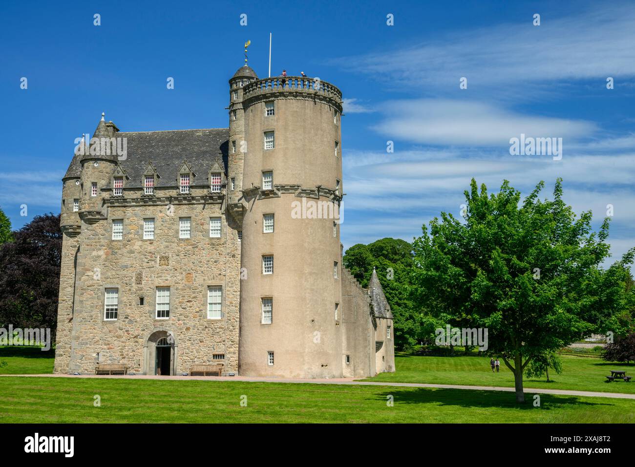 Castle Fraser and Grounds, Kemnay, Aberdeenshire, Scozia, Regno Unito. Foto Stock