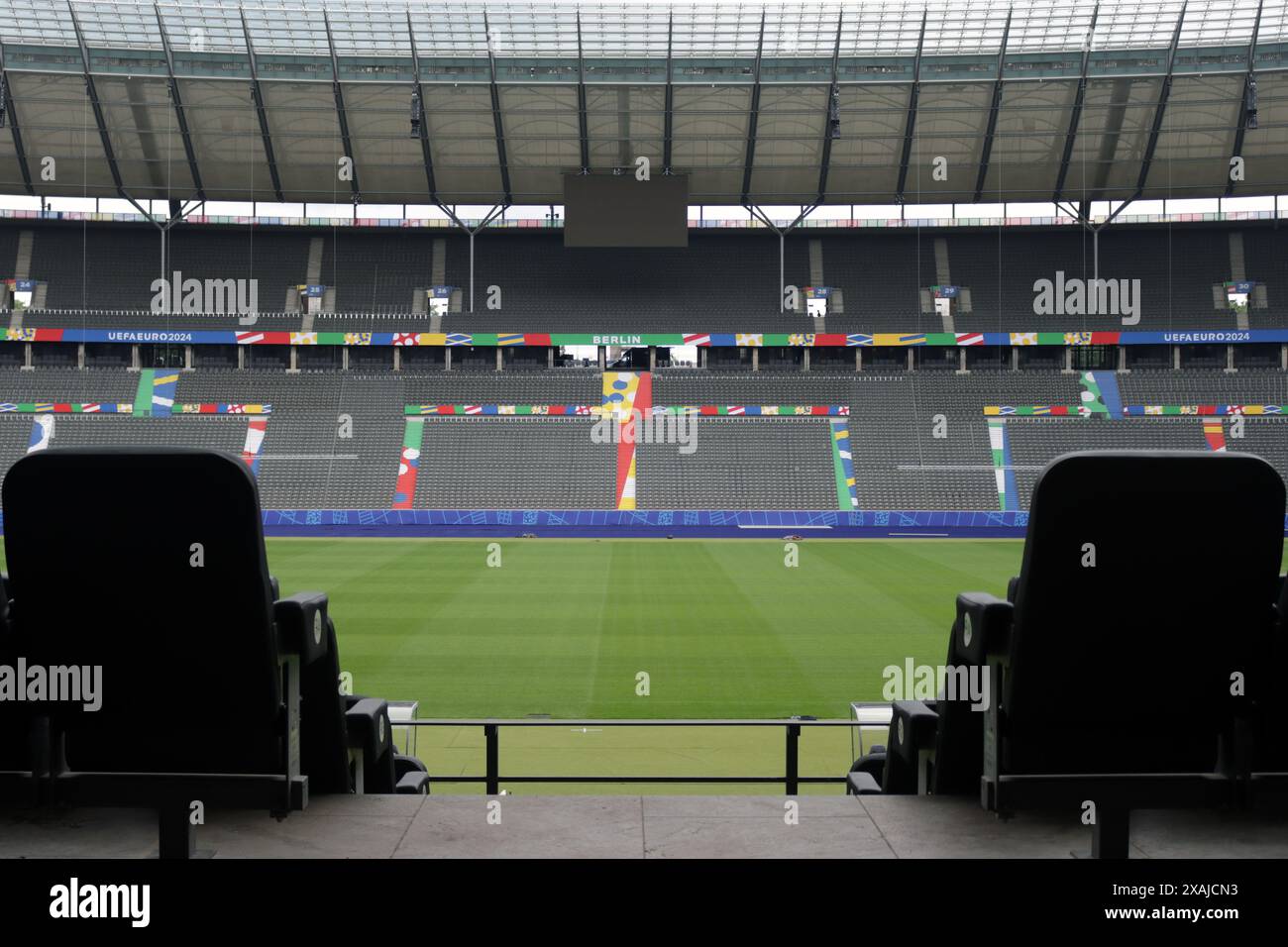 Berlino, Germania. 7 giugno 2024. Foto Open Media Day all'Olympiastadion di Berlino. UEFA Euro 2024 Germania. Foto Stock