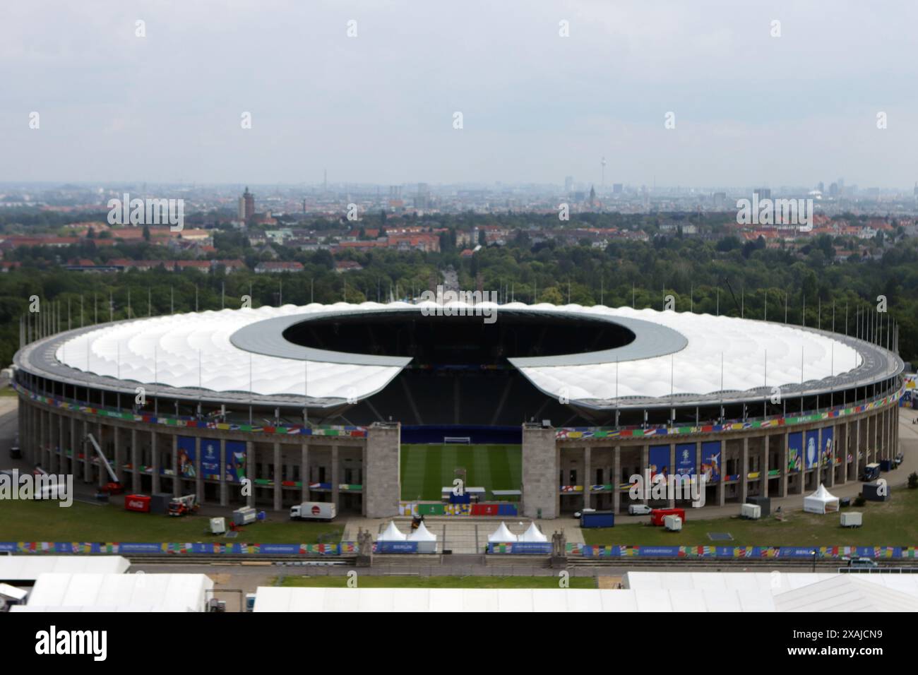 Berlino, Germania. 7 giugno 2024. Foto Open Media Day all'Olympiastadion di Berlino. UEFA Euro 2024 Germania. Foto Stock