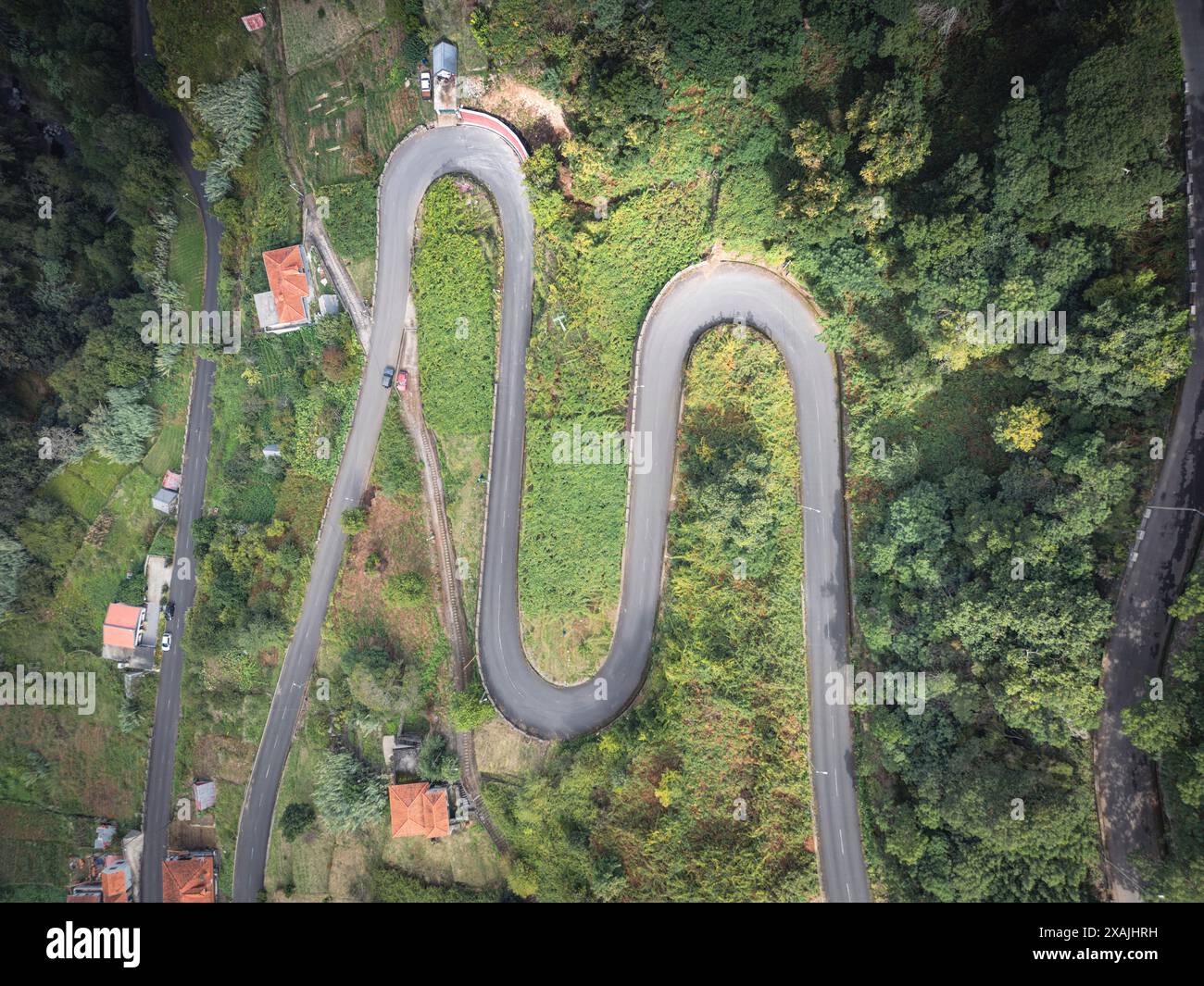 strade estreme nell'isola nord di madeira Foto Stock