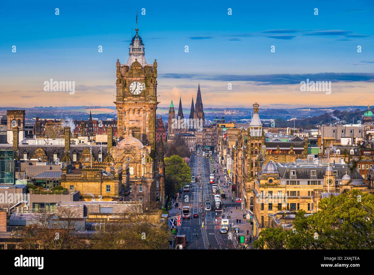 Splendida vista sulla città di Edimburgo, Scozia Foto Stock