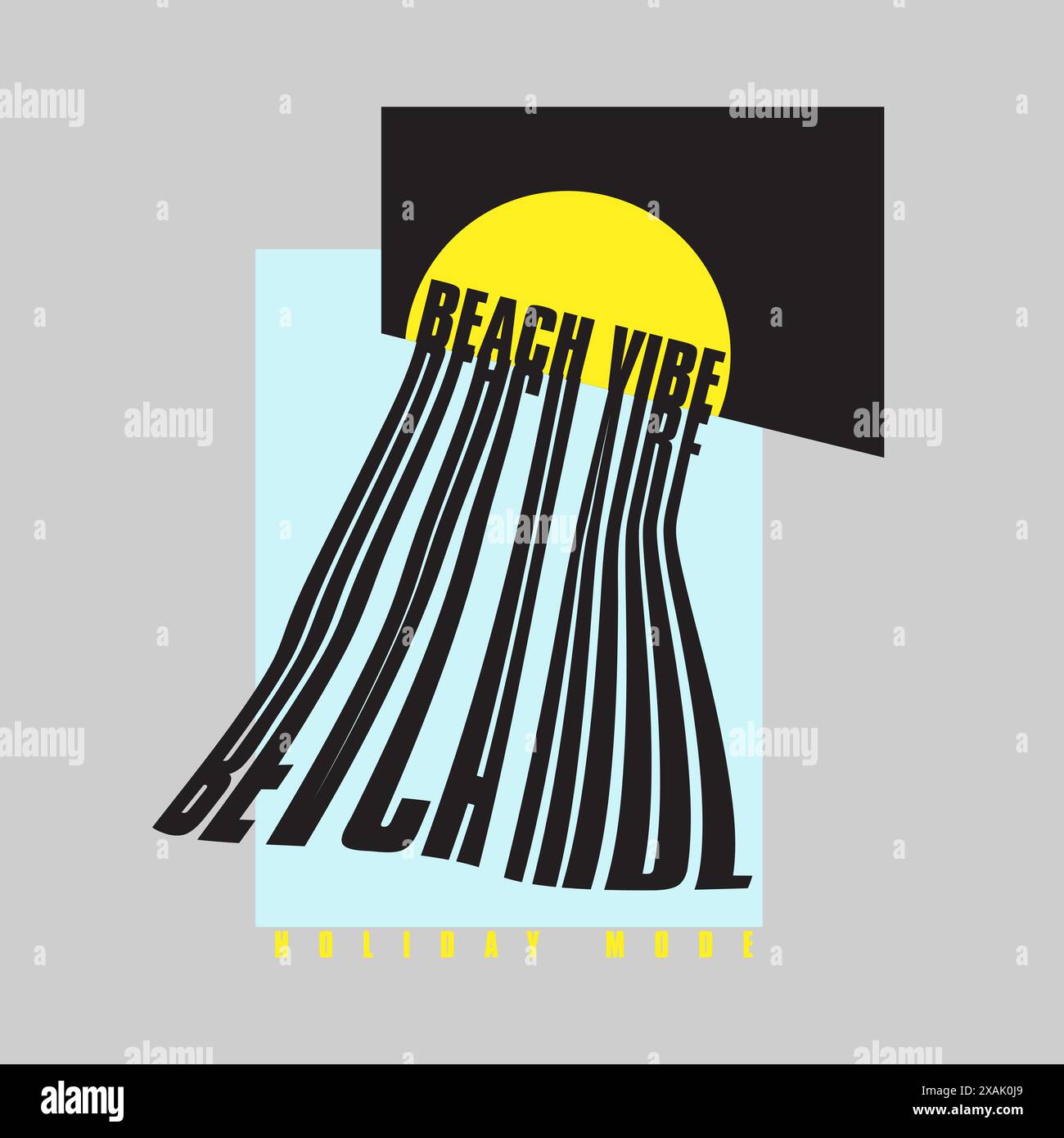 Beach Vibes Holiday Mode moderna tipografia design estivo di poster Illustrazione Vettoriale