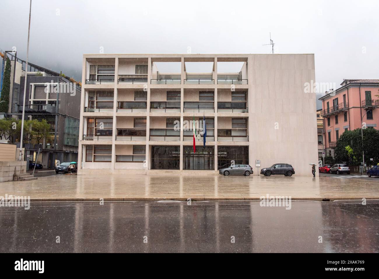 Famoso edificio architettonico Casa del fascio a Como, Italia, da Giuseppe Terragni Foto Stock
