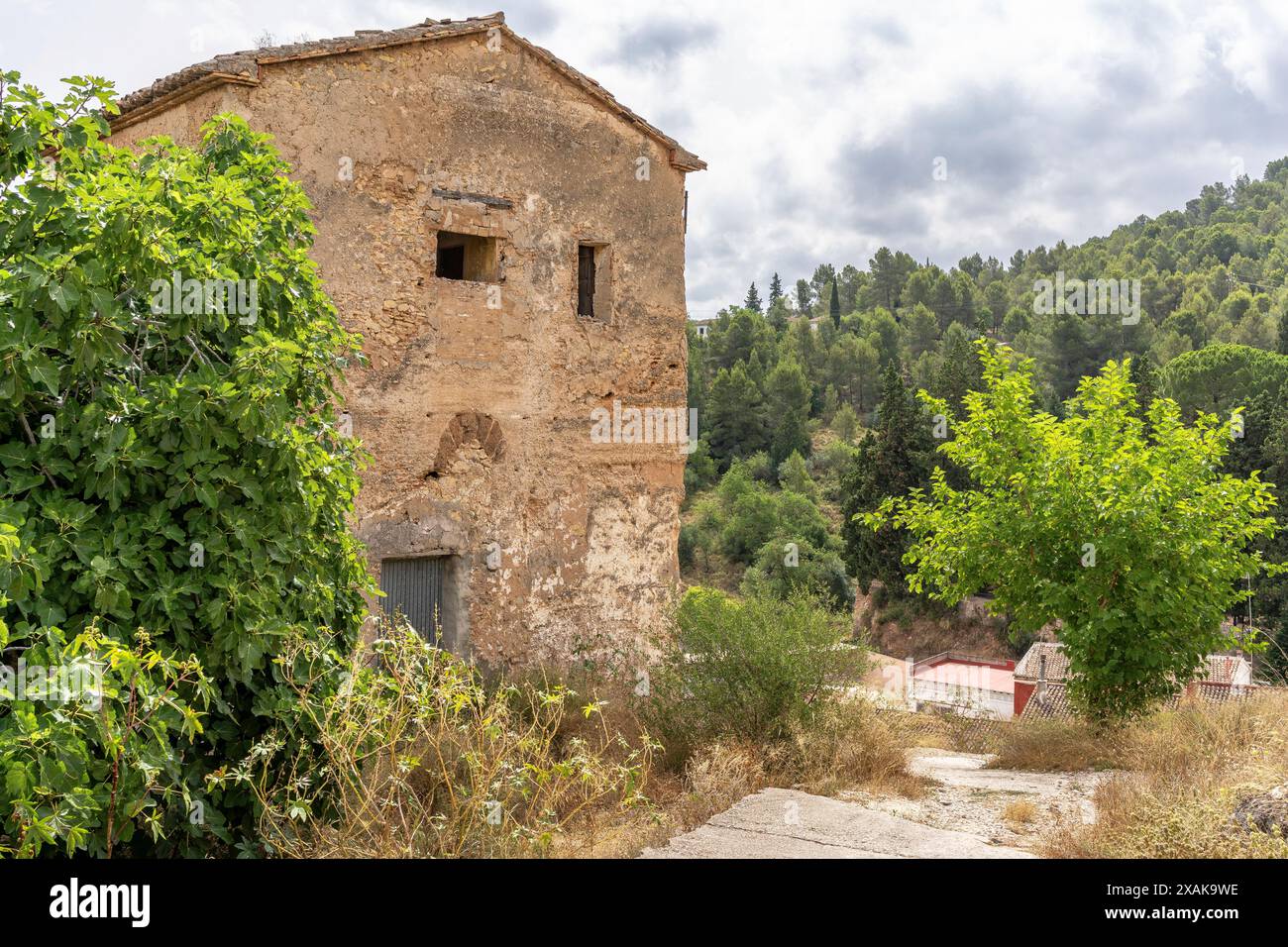 Europa, Spagna, Provincia di Valencia, Xativa, antico edificio in pietra vicino a Xativa Foto Stock