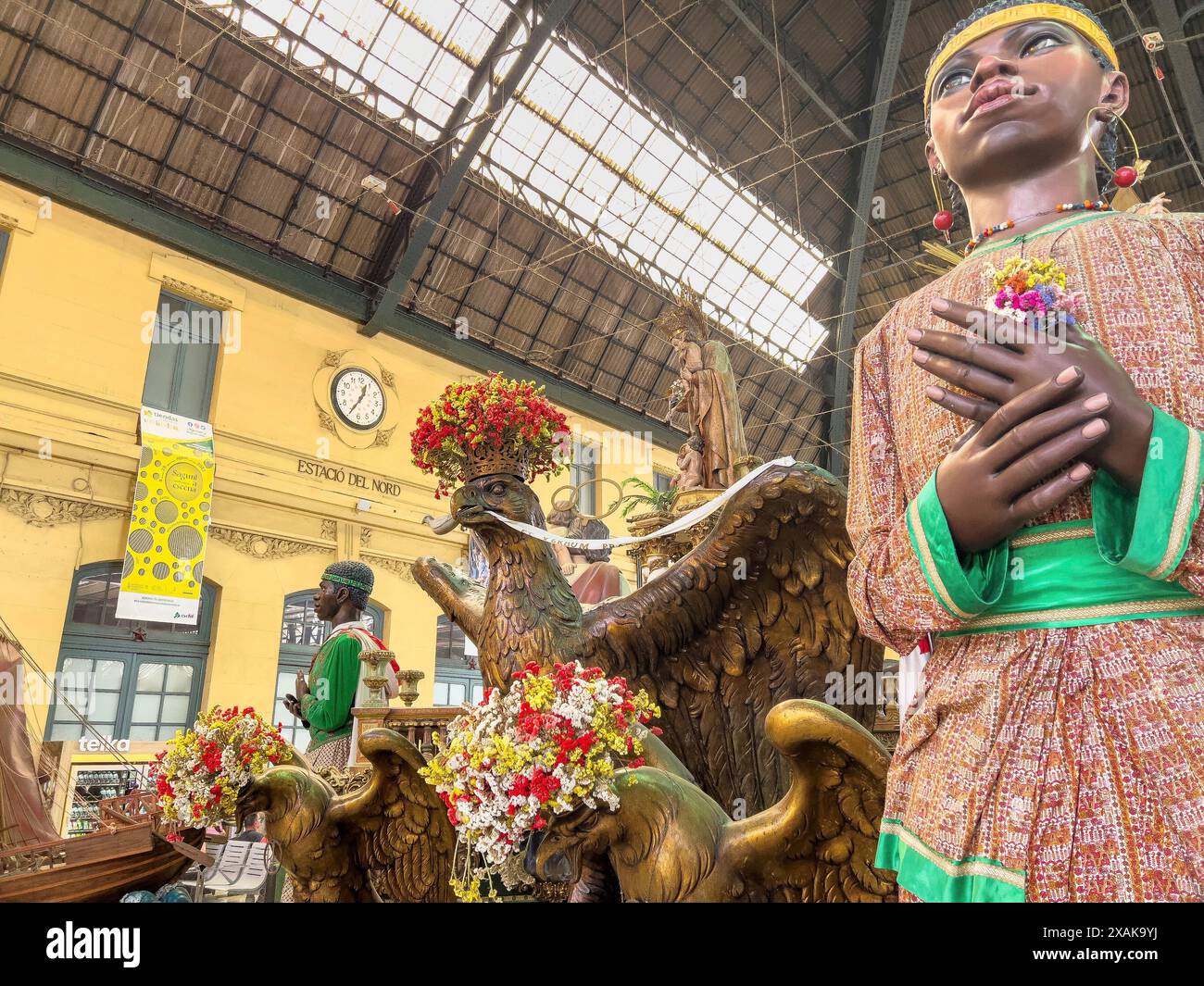 Europa, Spagna, Provincia di Valencia, Valencia, Mostra alla stazione di Valencia Nord Foto Stock