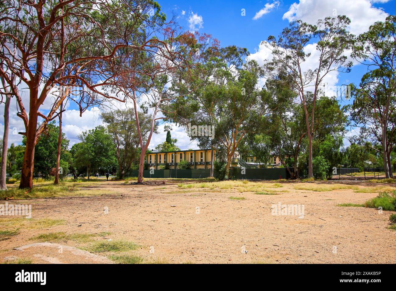 Parco pubblico lungo Todd Street nel centro di Alice Springs, Northern Territory, Australia centrale Foto Stock