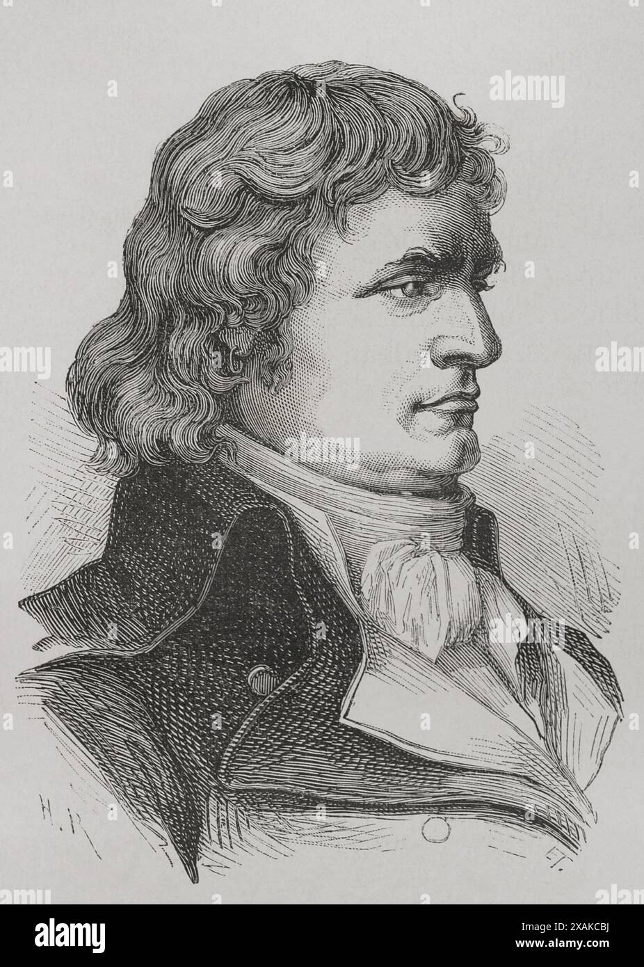 Jeanbon Saint-André (1749-1813). Politico rivoluzionario francese. Verticale. Incisione. "Storia della Rivoluzione francese". Volume i, 1876. Foto Stock