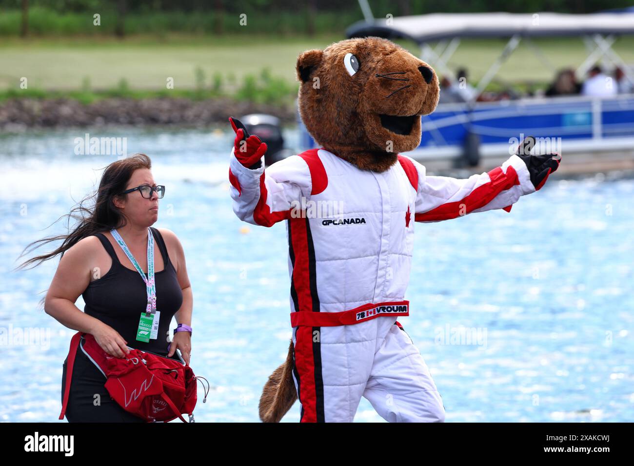 Montreal, Canada. 7 giugno 2024. Atmosfera circuito - mascotte. Campionato del mondo di Formula 1, Rd 9, Gran Premio del Canada, venerdì 7 giugno 2024. Montreal, Canada. Crediti: James Moy/Alamy Live News Foto Stock