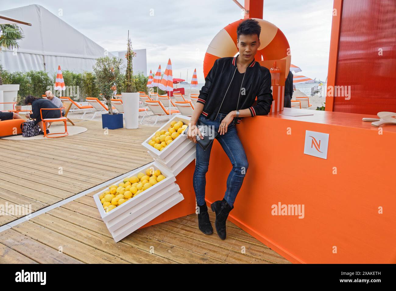 Cannes, Francia. 15 maggio 2024. Jeremy Bellet è visto al Festival Internazionale di Cannes a Cannes, in Francia. Foto Stock