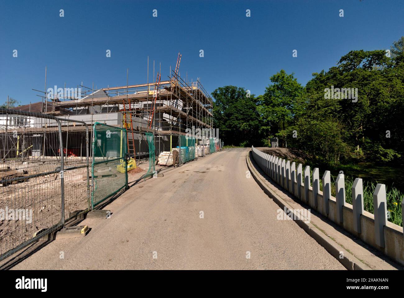 Waterbank, Prestbury, Cheshire - alloggi in costruzione. Foto Stock