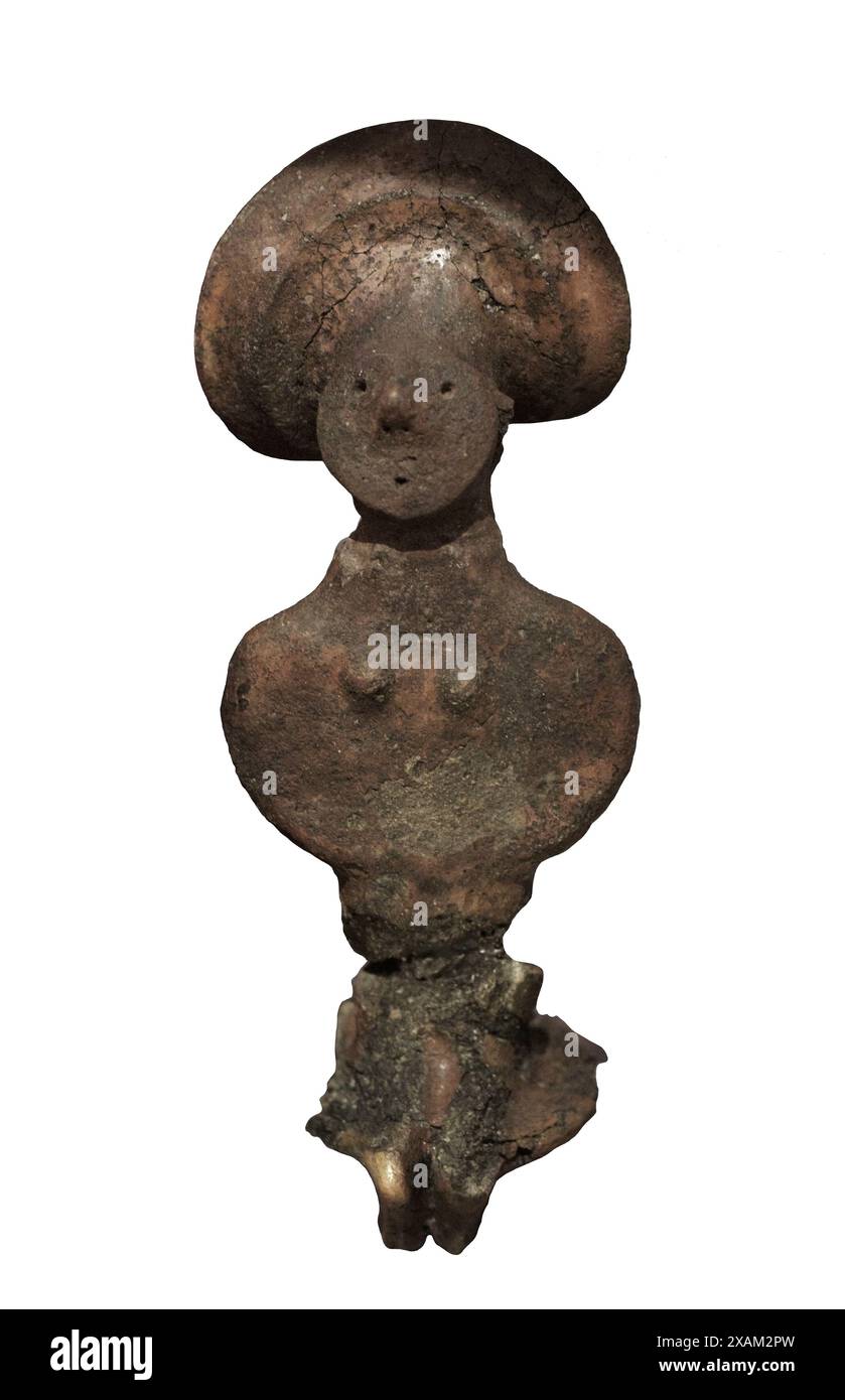 Età del bronzo. Figurina antropomorfa. Tarxien Cemetery Phase (2400 a.C. - 1500 a.C.). Museo Nazionale di Archeologia. La Valletta. Malta. Foto Stock