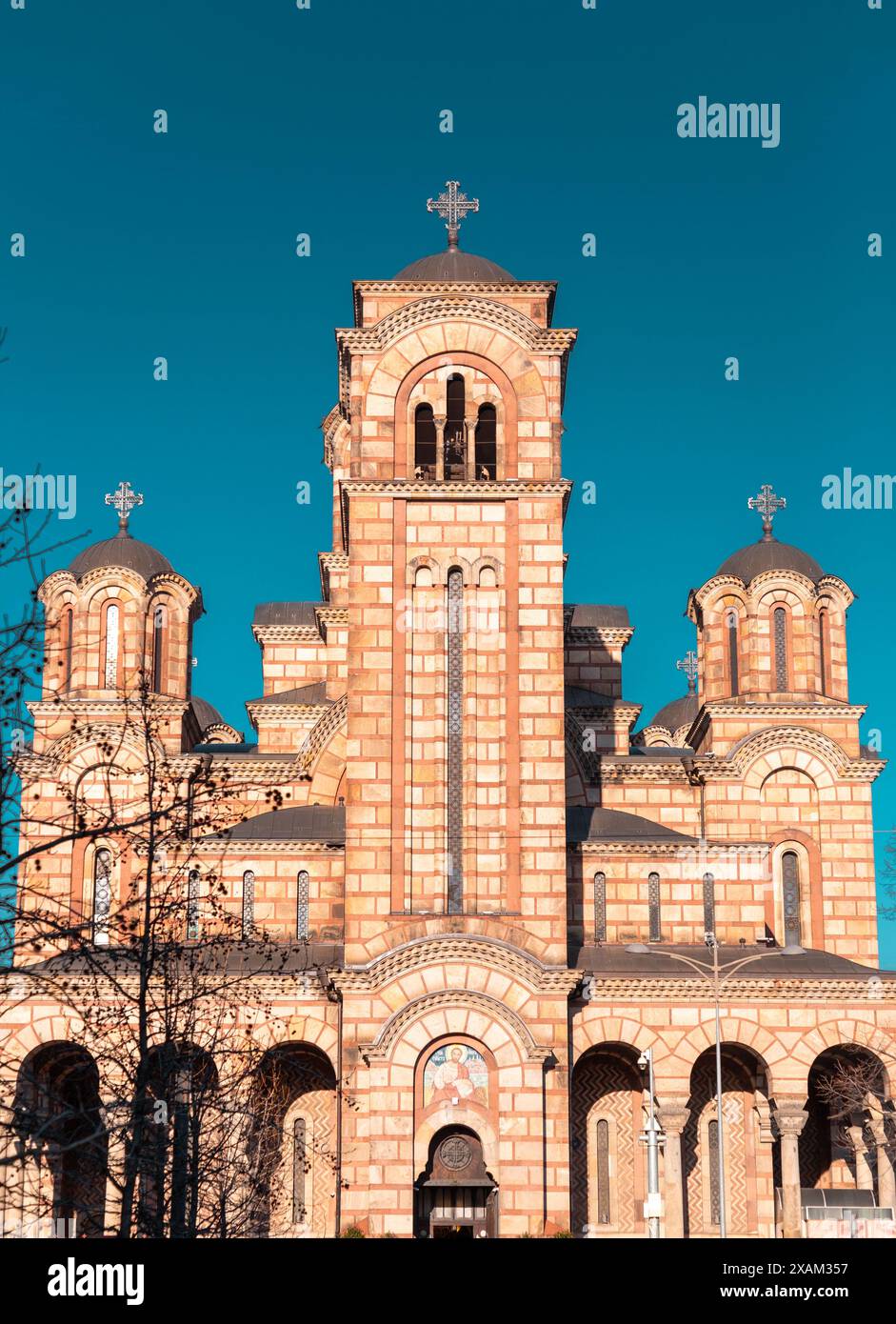 Chiesa di S.. Mark è una chiesa ortodossa serba situata nel Parco Tasmajdan a Belgrado, in Serbia, costruita durante l'era ottomana. Foto Stock