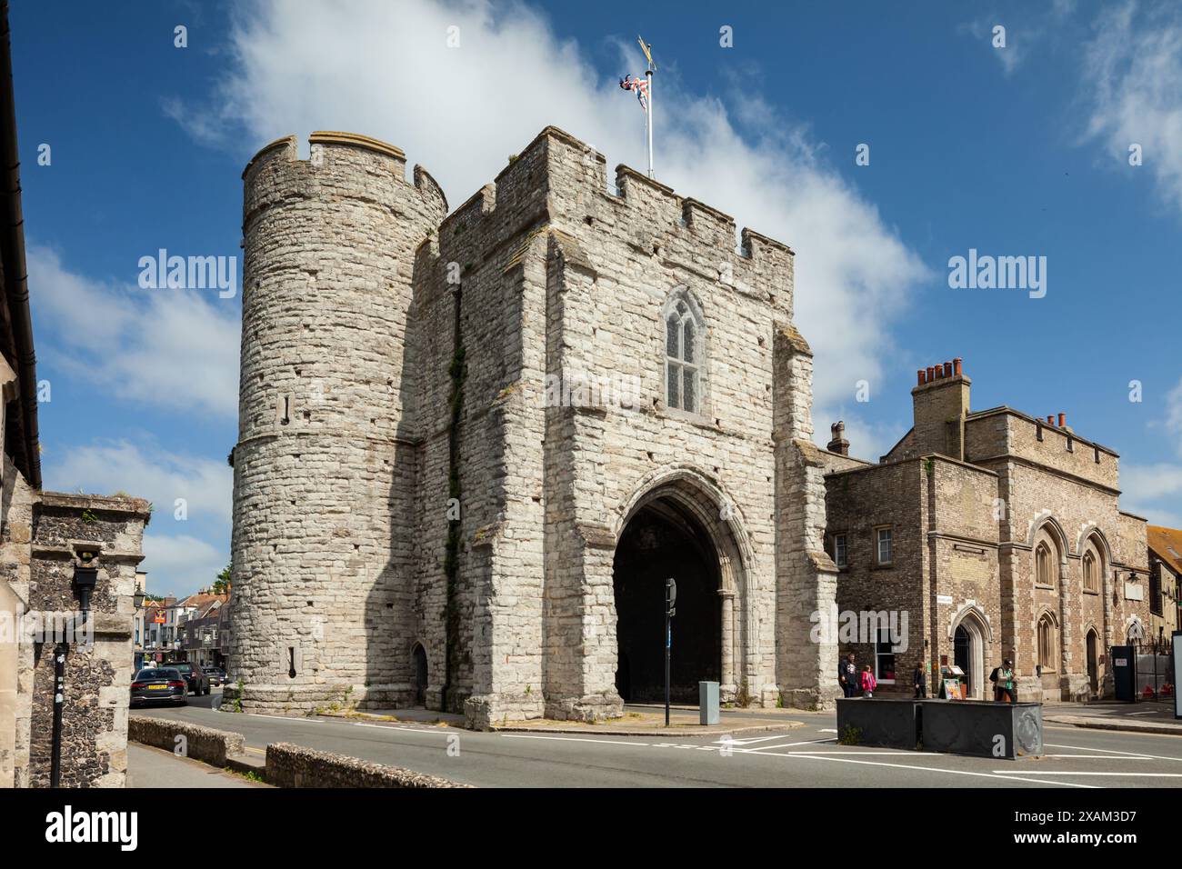 Westgate Towers nel centro di Canterbury, Inghilterra. Foto Stock