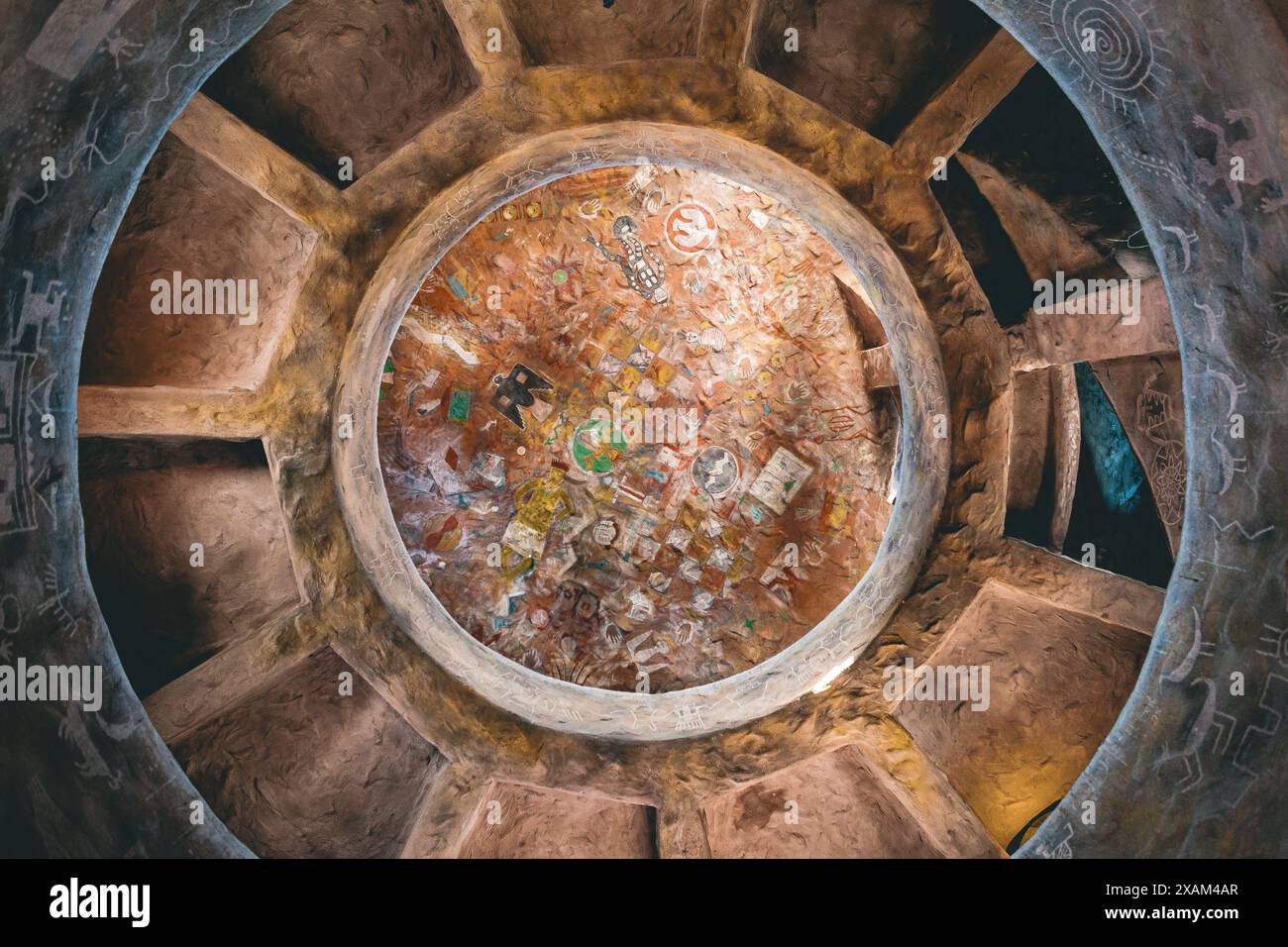 Soffitto della torre di guardia Desert View, Grand Canyon National Park, Arizona, Stati Uniti Foto Stock