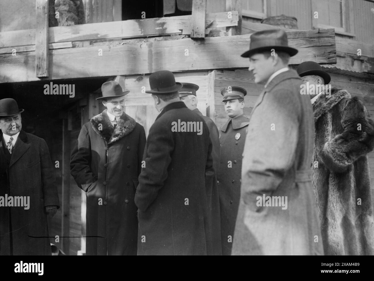 Sindaco Mitchel al completamento dell'acquedotto il 12 gennaio 1914. Mostra John Purroy Mitchel (1879-1918), sindaco di New York (1914-1917). Foto Stock