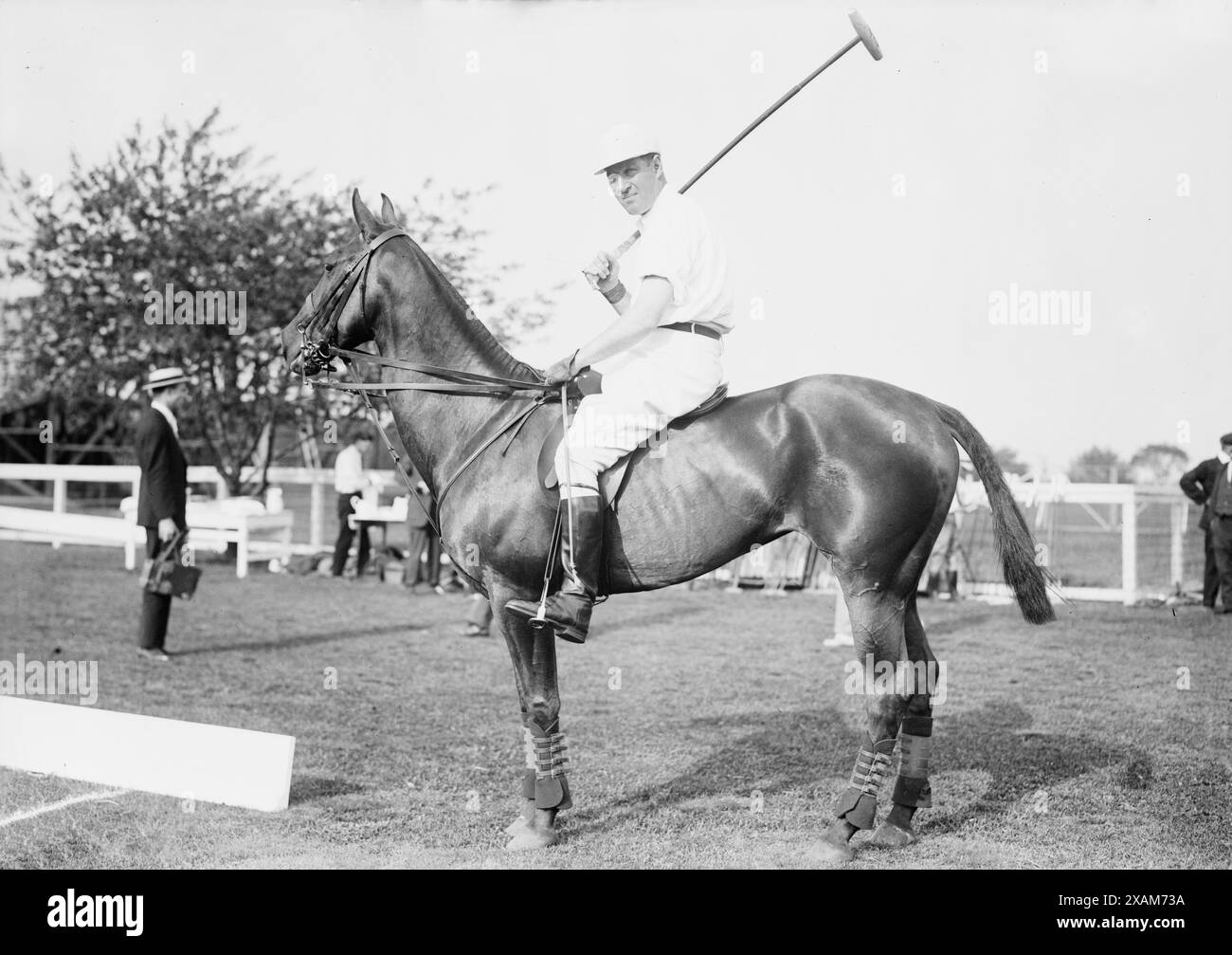 R. la Montagne, tra c1910 e c1915. Mostra Rene Morgan la Montagne Jr. (Nato nel 1882), un giocatore di polo americano che ha vinto la Coppa Internazionale di Polo nel 1914. Foto Stock