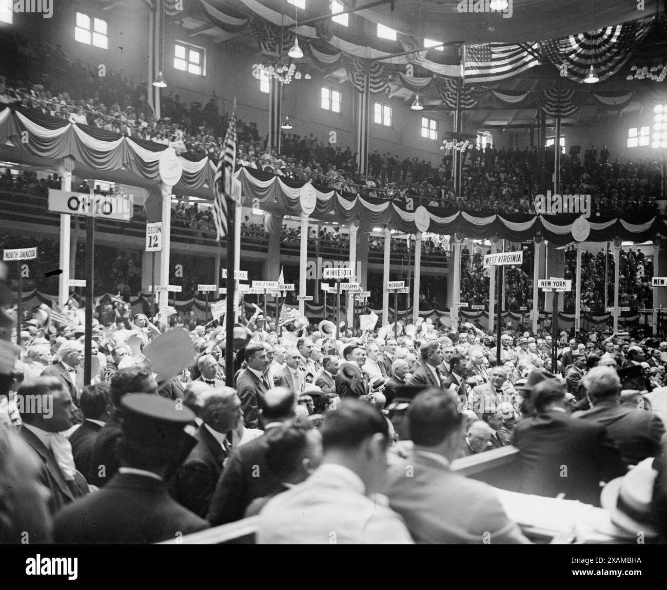 St. Louis Conv., 1916. Mostra la Convention nazionale democratica del 1916 che si tiene a St. Louis, Missouri, al St. Louis Coliseum dal 14 al 16 giugno. Foto Stock