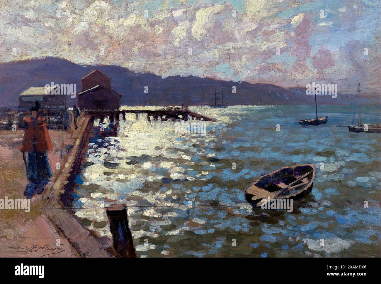 Wellington Harbour, 1894. Foto Stock