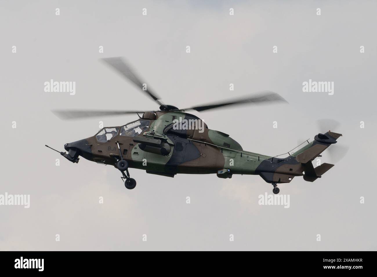 Eurocopter Tiger of Armée de terre, durante il NATO Tiger Meet presso Schleswig AB, Jagel, Germania, 7 giugno 2024 (foto di Cody Froggatt/News Images) Foto Stock