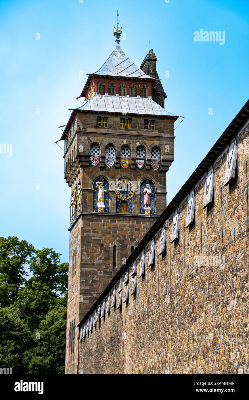 Castello di Cardiff Foto Stock