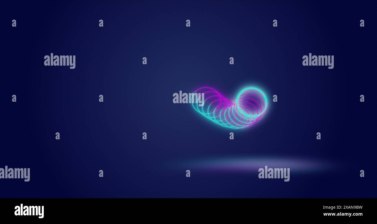 Immagine dei cerchi in movimento su sfondo astratto Foto Stock
