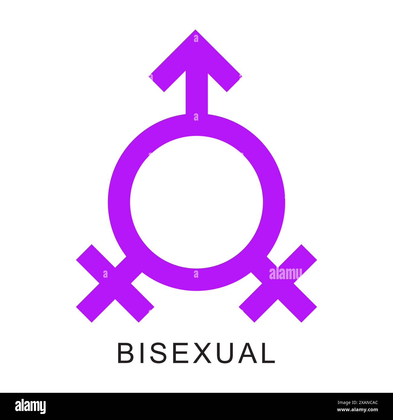 Simboli di genere su sfondo bianco. Raccolta di segni di orientamento sessuale. Disegno piatto dell'illustrazione vettoriale. Semplice design a icone con linea sottile. LGBT Illustrazione Vettoriale