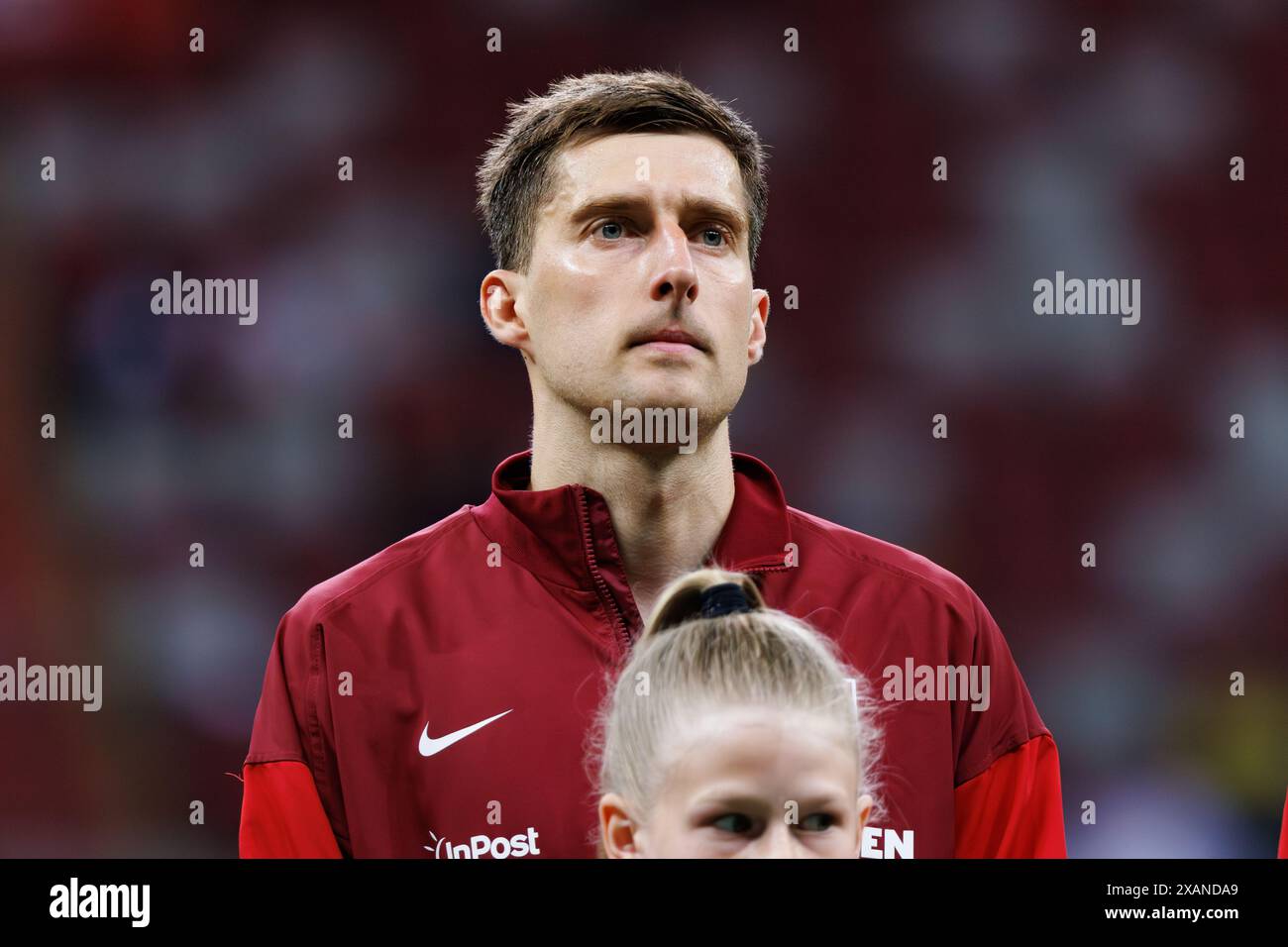 Taras Romanczuk durante la partita amichevole tra le squadre nazionali di Polonia e Ucraina al PGE Narodowy di Varsavia, Polonia Foto Stock