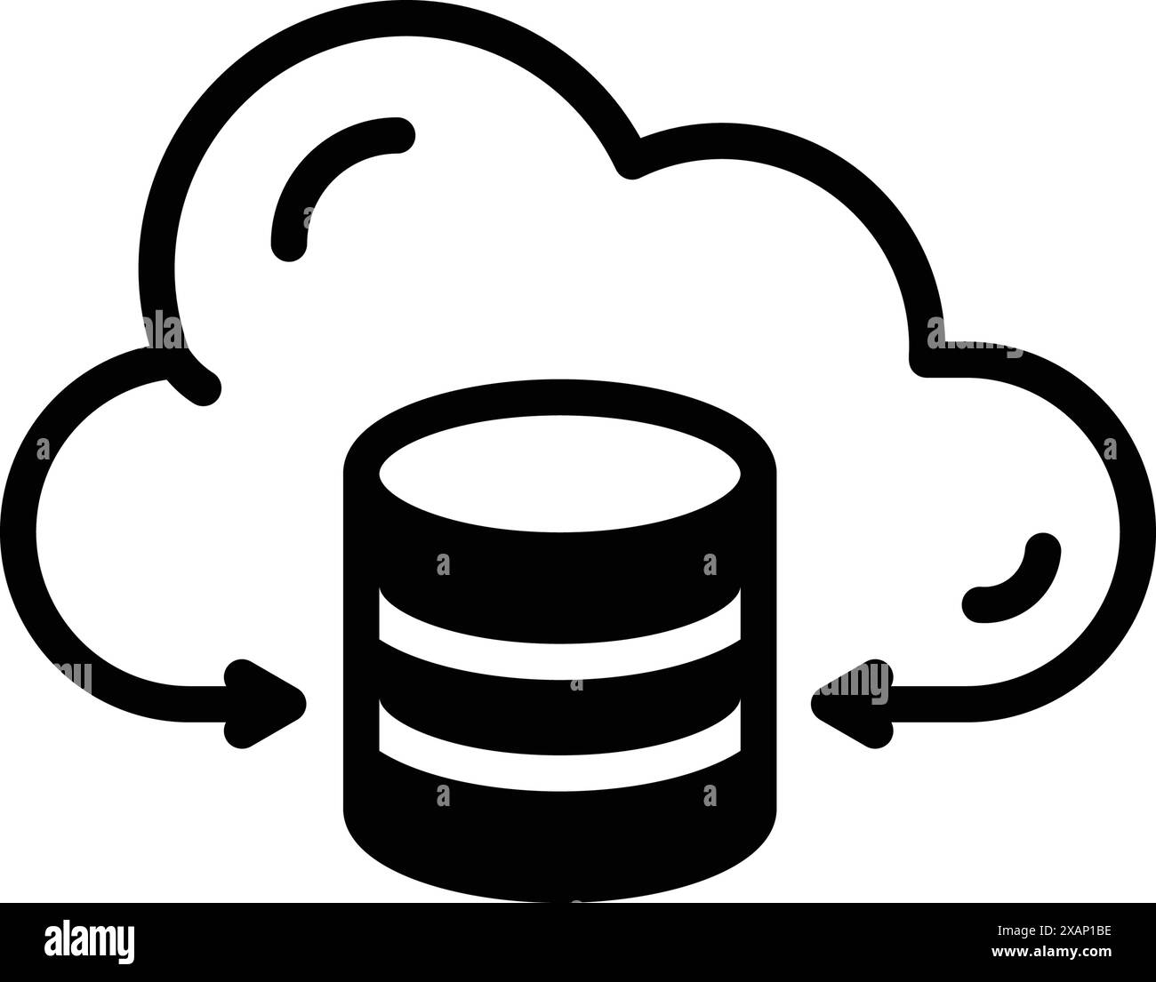 Icona per hosting, dati, cloud, centro Illustrazione Vettoriale