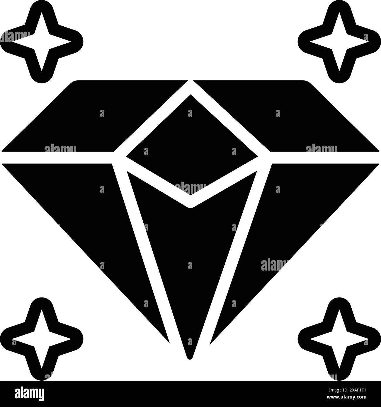 Icona per diamante, sparkler Illustrazione Vettoriale